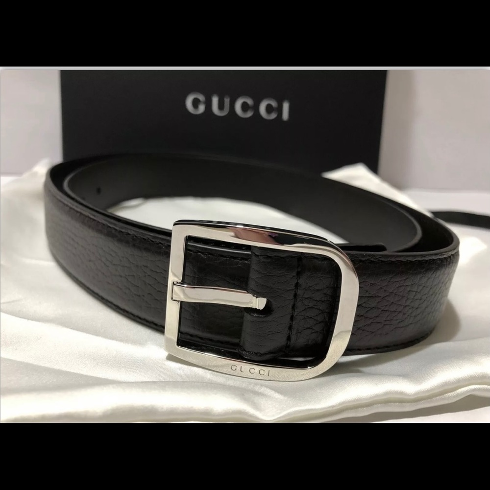 GUCCI Men's Leather Belt Dark Brown SIZE 105/42